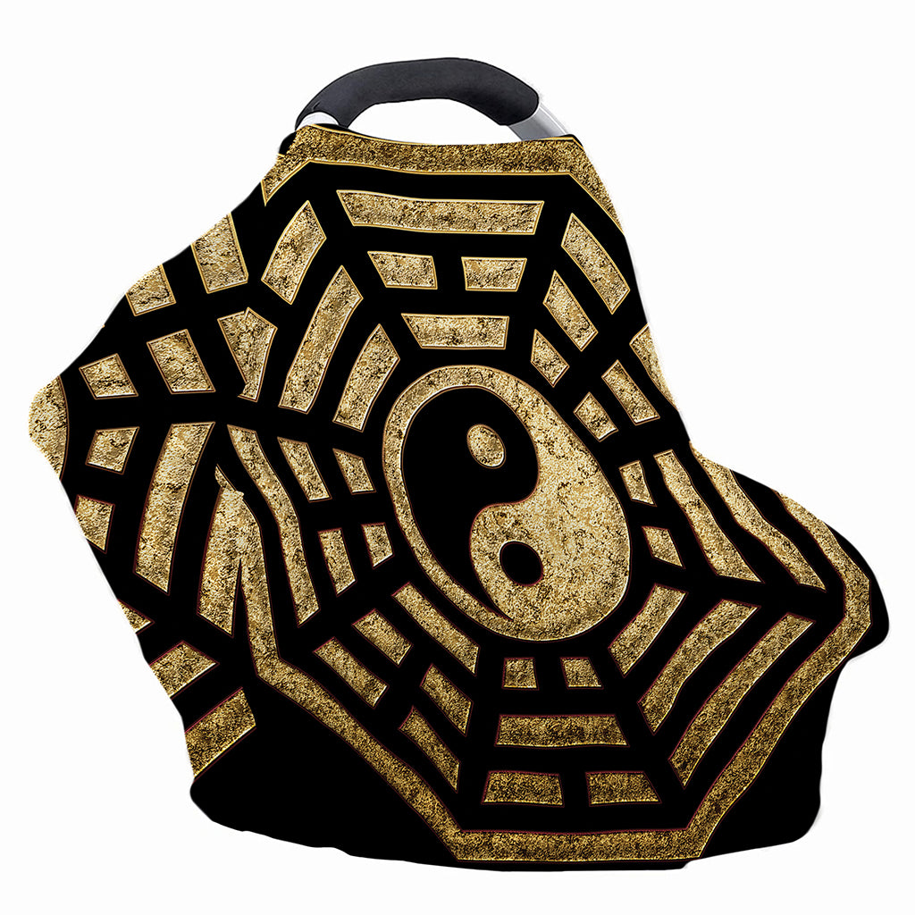 Gold Bagua Yin Yang Print Baby Seat Cover