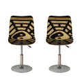 Gold Bagua Yin Yang Print Bar Stool Covers