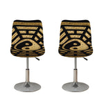 Gold Bagua Yin Yang Print Bar Stool Covers