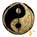 Gold Bagua Yin Yang Print Basketball