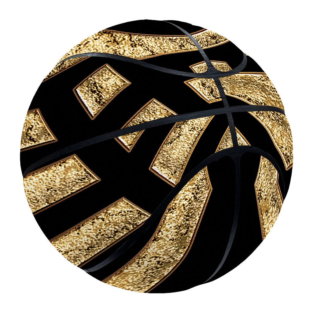 Gold Bagua Yin Yang Print Basketball