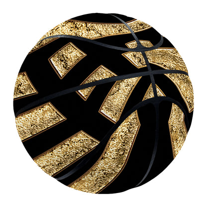 Gold Bagua Yin Yang Print Basketball