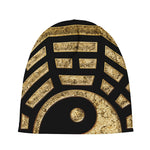 Gold Bagua Yin Yang Print Beanie