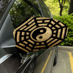 Gold Bagua Yin Yang Print Car Side Mirror Covers