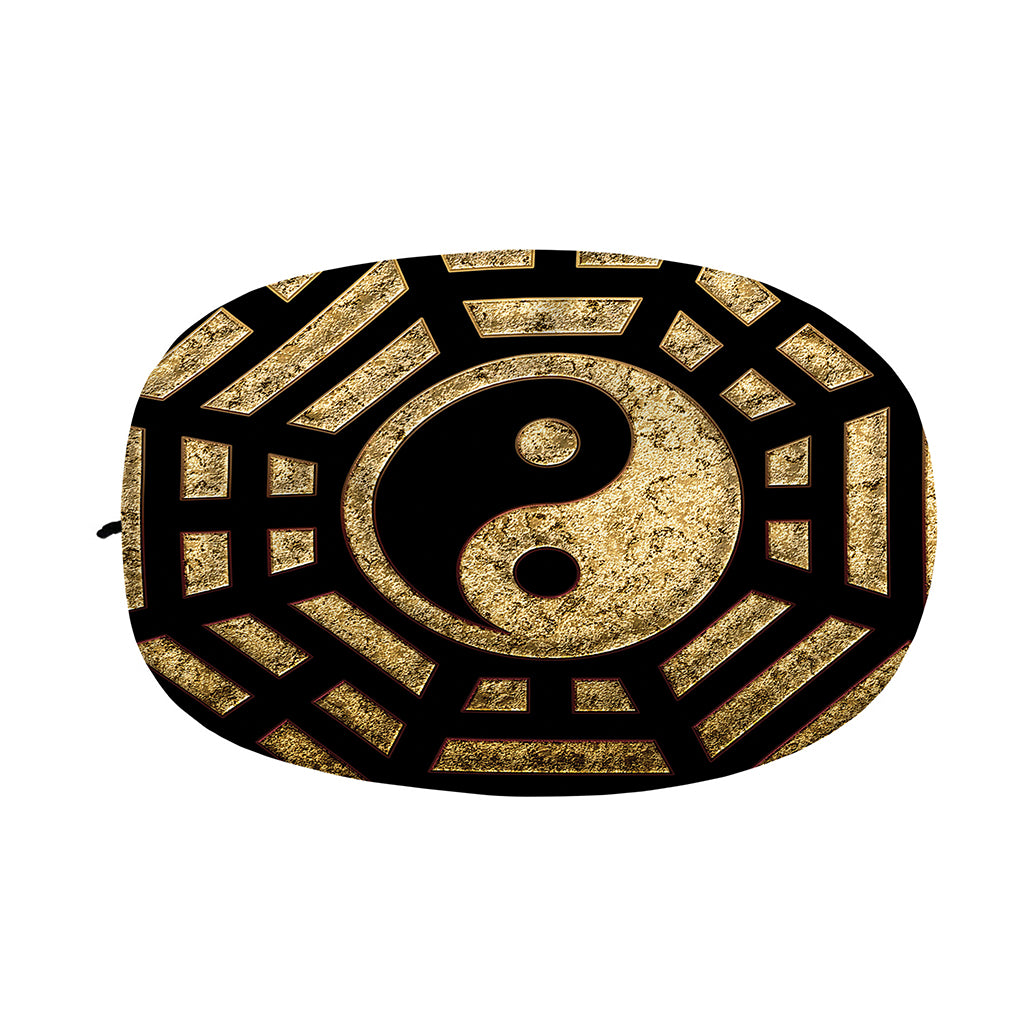 Gold Bagua Yin Yang Print Car Side Mirror Covers