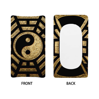 Gold Bagua Yin Yang Print Changing Pad Cover