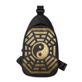 Gold Bagua Yin Yang Print Sling Bag