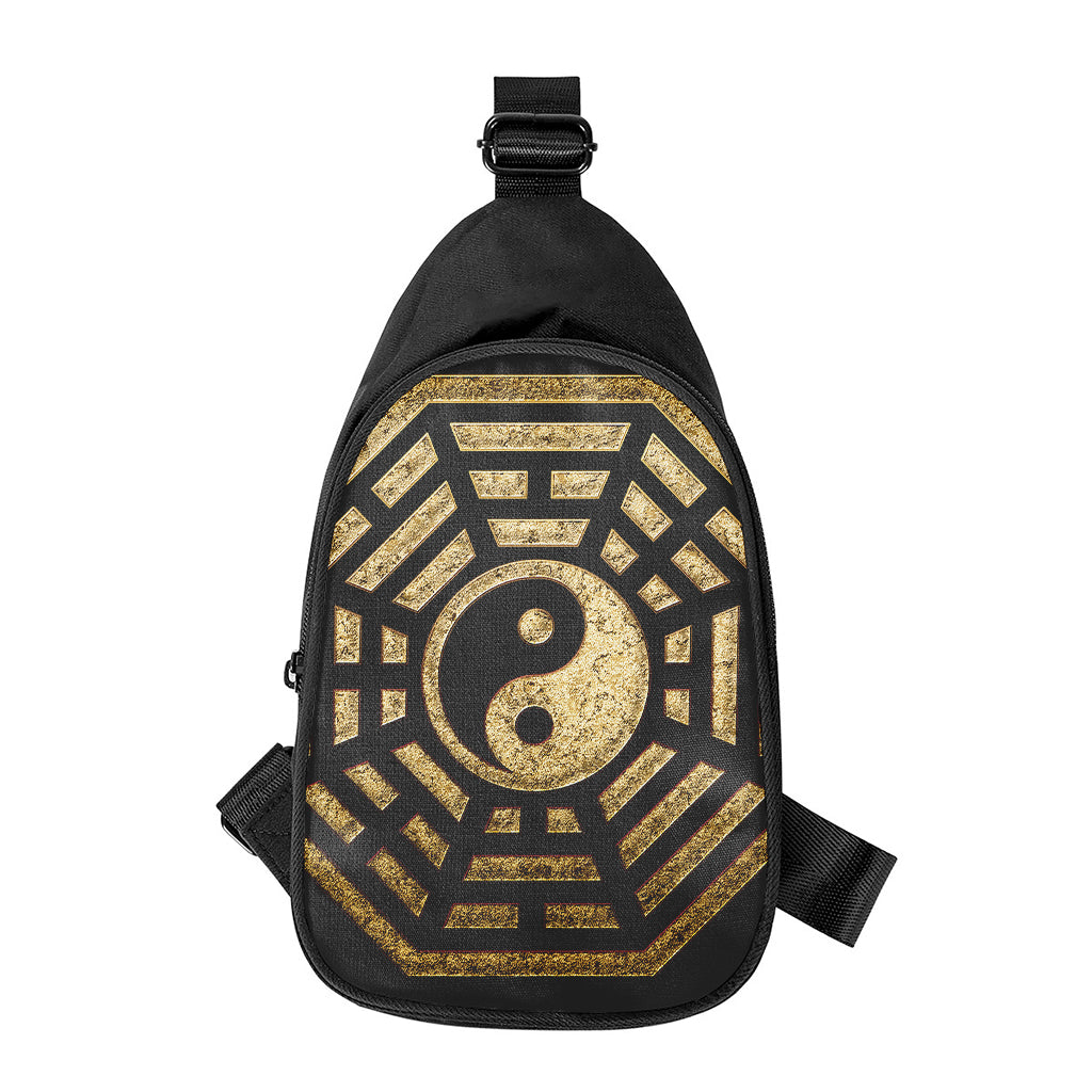 Gold Bagua Yin Yang Print Chest Bag