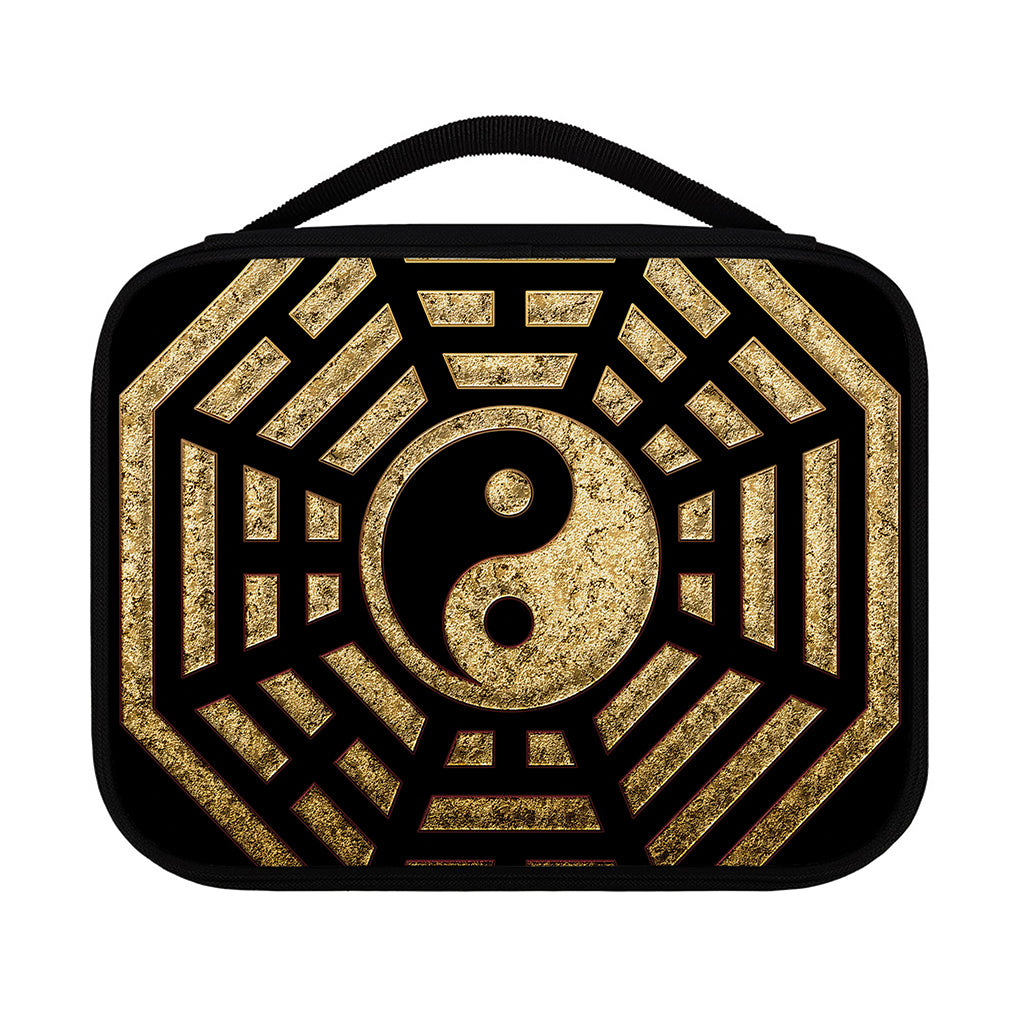 Gold Bagua Yin Yang Print Classic Bible Case