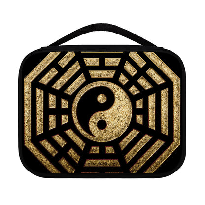 Gold Bagua Yin Yang Print Classic Bible Case