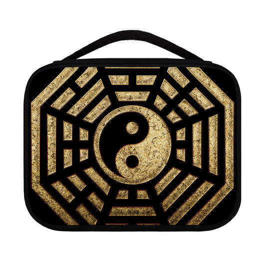 Gold Bagua Yin Yang Print Classic Bible Case