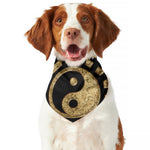 Gold Bagua Yin Yang Print Dog Bandana
