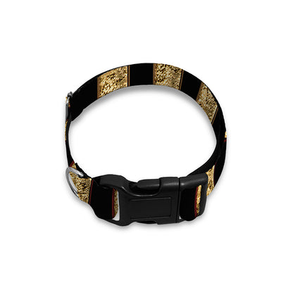 Gold Bagua Yin Yang Print Dog Collar