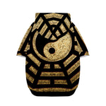 Gold Bagua Yin Yang Print Dog Zip Up Hoodie