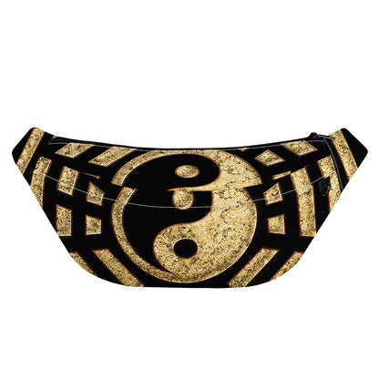 Gold Bagua Yin Yang Print Fanny Pack
