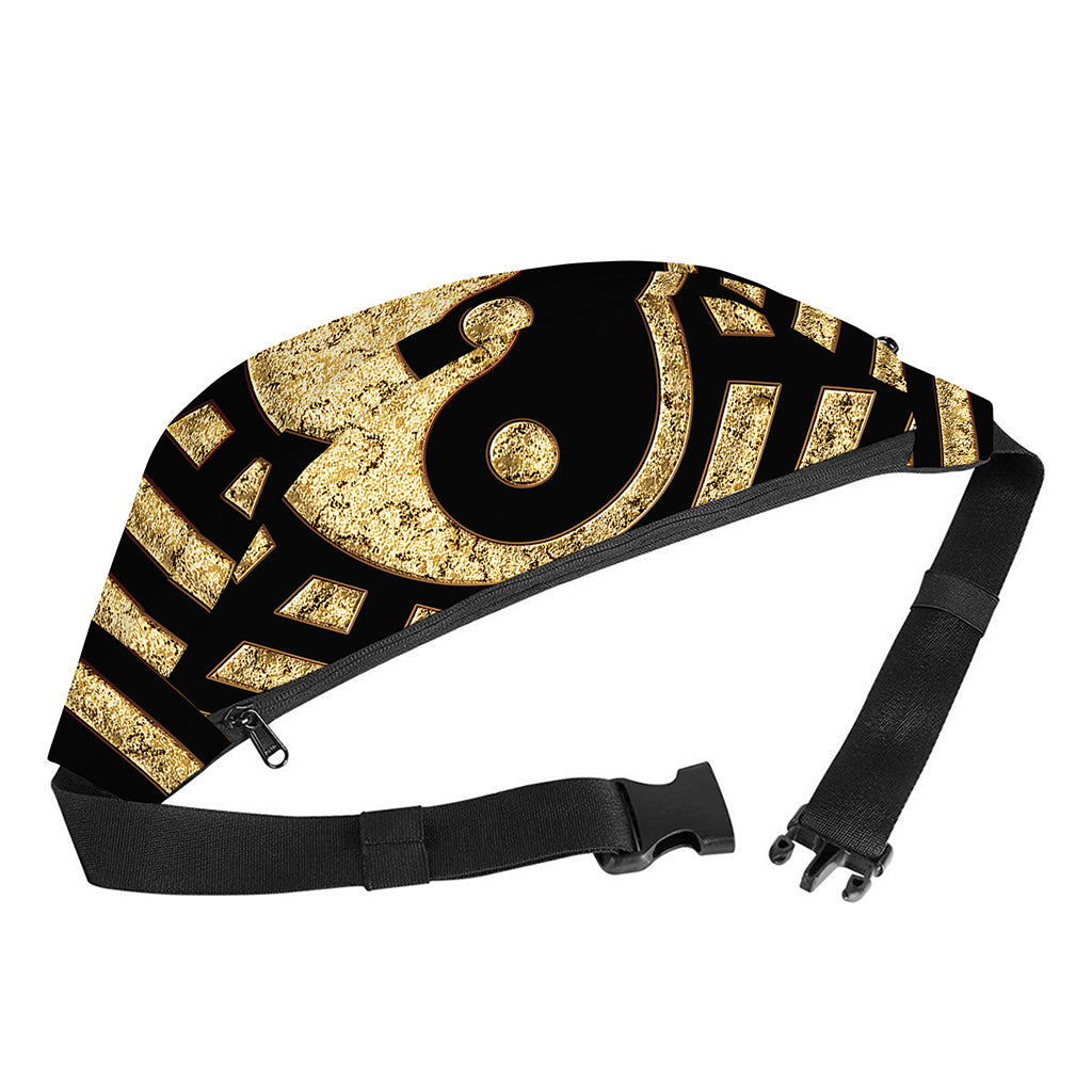 Gold Bagua Yin Yang Print Fanny Pack