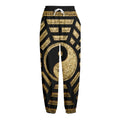Gold Bagua Yin Yang Print Fleece Lined Knit Pants