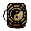 Gold Bagua Yin Yang Print Front Pocket Bible Bag
