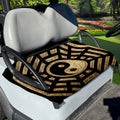 Gold Bagua Yin Yang Print Golf Cart Seat Cover