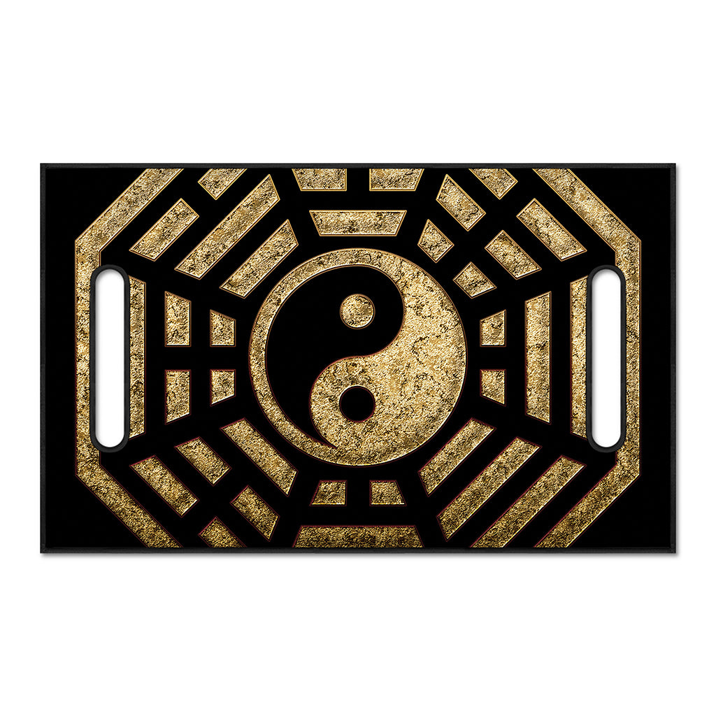 Gold Bagua Yin Yang Print Golf Cart Seat Cover