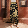 Gold Bagua Yin Yang Print Harem Pants