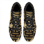 Gold Bagua Yin Yang Print High Top Leather Sneakers