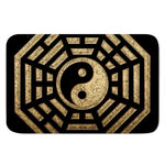 Gold Bagua Yin Yang Print Indoor Door Mat