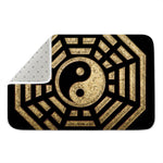 Gold Bagua Yin Yang Print Indoor Door Mat