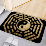 Gold Bagua Yin Yang Print Indoor Door Mat