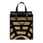 Gold Bagua Yin Yang Print Insulated Lunch Tote