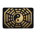 Gold Bagua Yin Yang Print Kitchen Mat