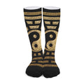 Gold Bagua Yin Yang Print Long Socks