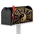 Gold Bagua Yin Yang Print Mailbox Cover