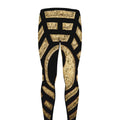 Gold Bagua Yin Yang Print Men's Leggings