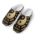 Gold Bagua Yin Yang Print Mesh Casual Shoes