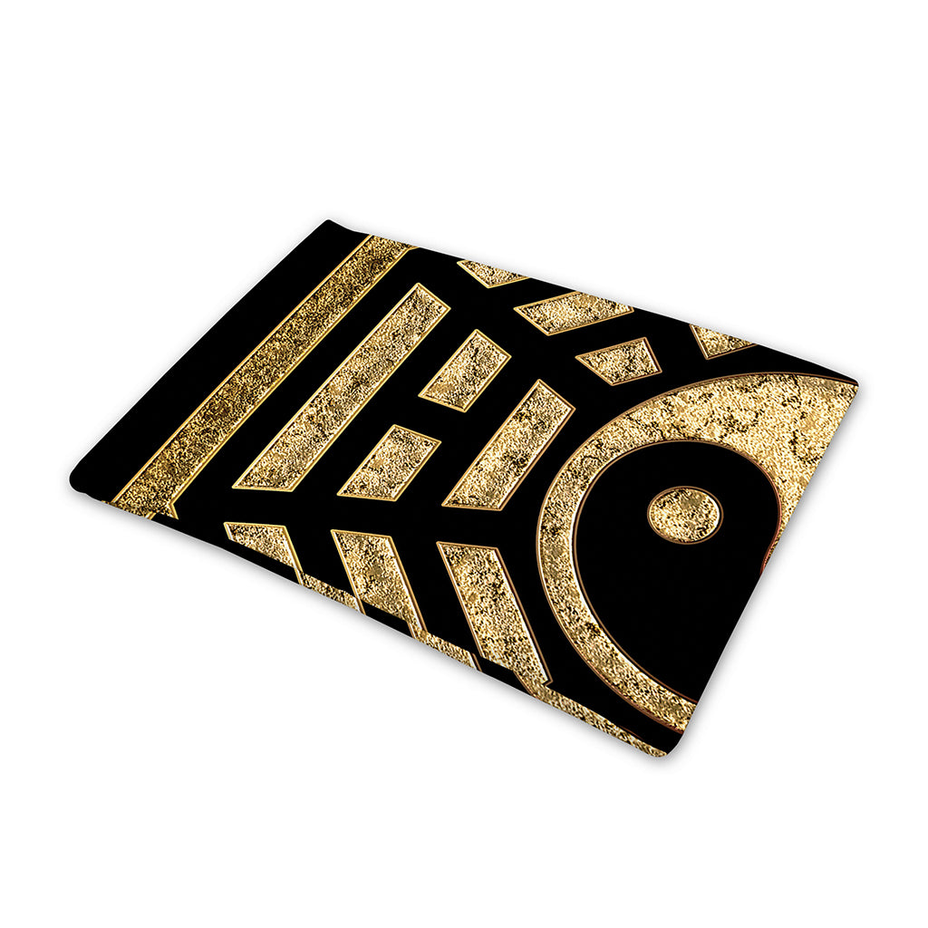 Gold Bagua Yin Yang Print Pet Cooling Mat Cover