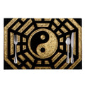 Gold Bagua Yin Yang Print Placemat
