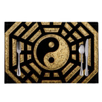 Gold Bagua Yin Yang Print Placemat