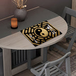 Gold Bagua Yin Yang Print Placemat
