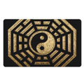 Gold Bagua Yin Yang Print Polyester Doormat