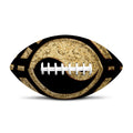 Gold Bagua Yin Yang Print Rugby Ball
