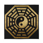 Gold Bagua Yin Yang Print Silk Bandana