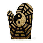 Gold Bagua Yin Yang Print Single Oven Mitt