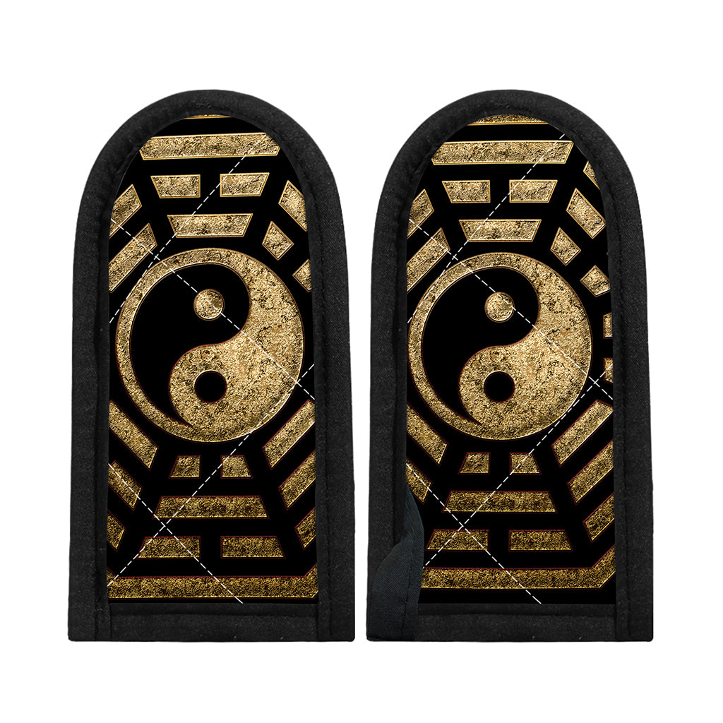 Gold Bagua Yin Yang Print Skillet Handle Cover