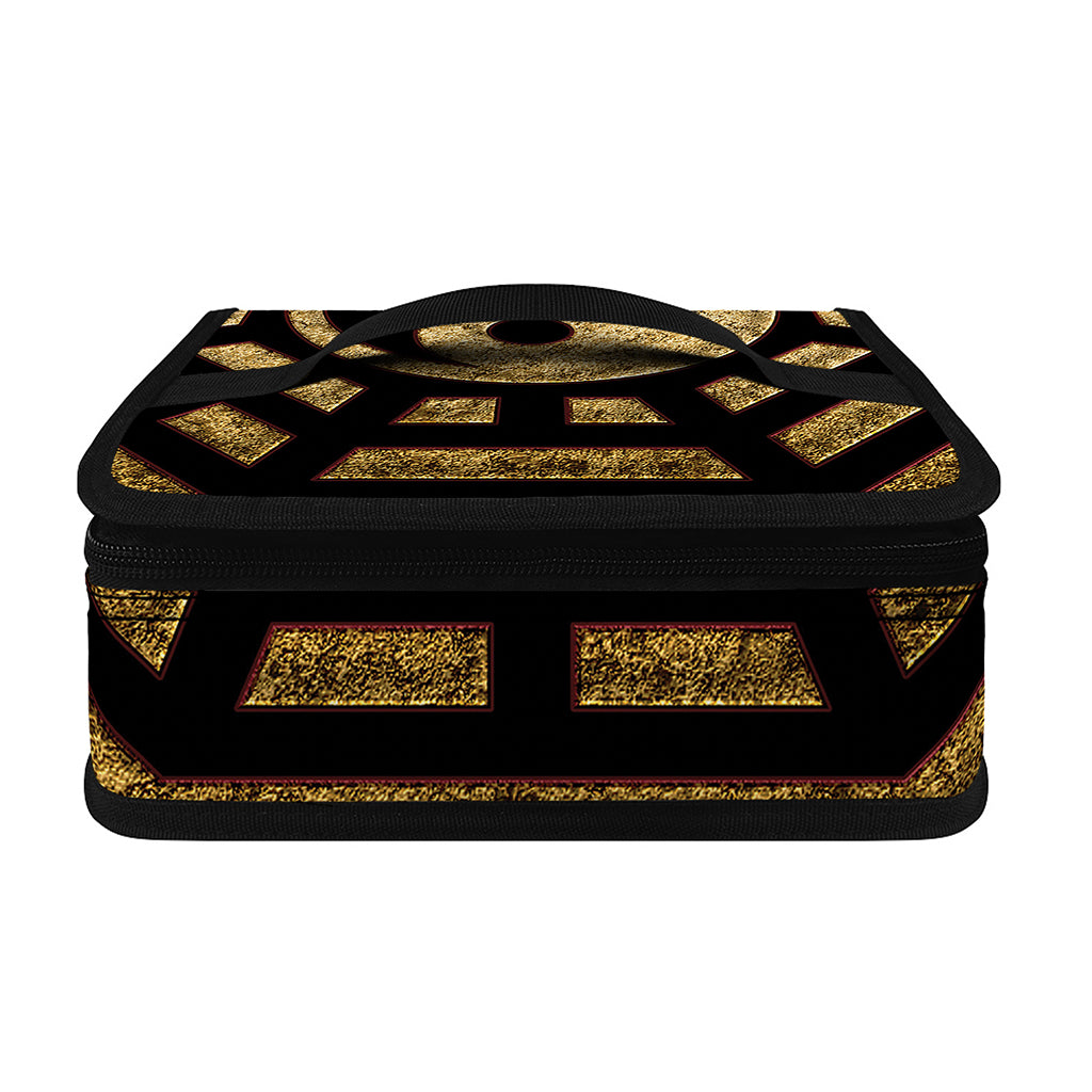 Gold Bagua Yin Yang Print Small Lunch Bag