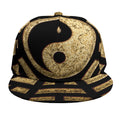 Gold Bagua Yin Yang Print Snapback Cap