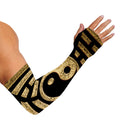 Gold Bagua Yin Yang Print Sun Protection Arm Sleeves