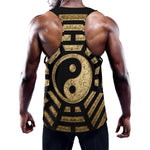 Gold Bagua Yin Yang Print Training Tank Top