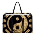 Gold Bagua Yin Yang Print Utility Tote Bag