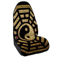 Gold Bagua Yin Yang Print Waterproof Car Seat Cover